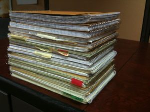 stack of steno pads
